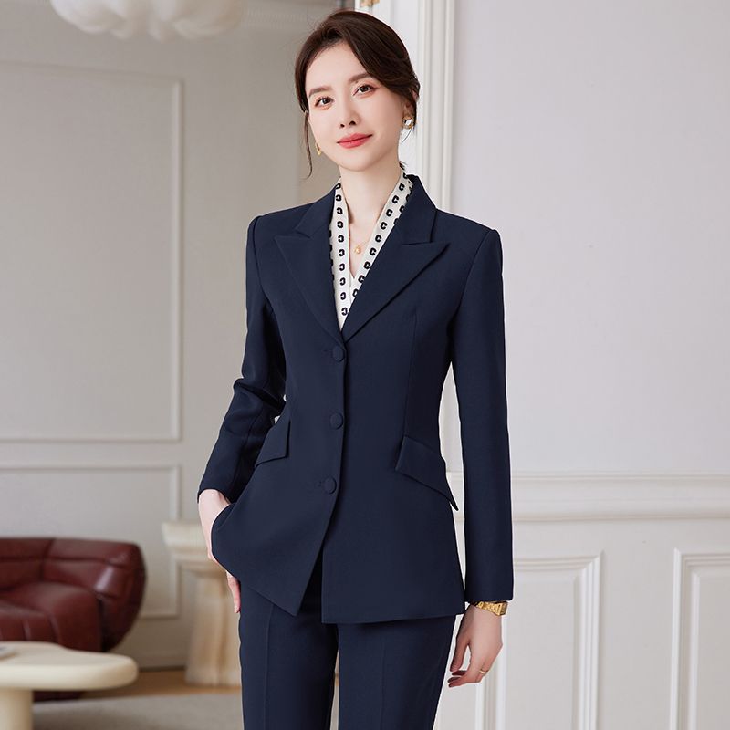 高端職業套裝女秋冬房地產售樓部銷售正裝酒店前台西裝外套工作服