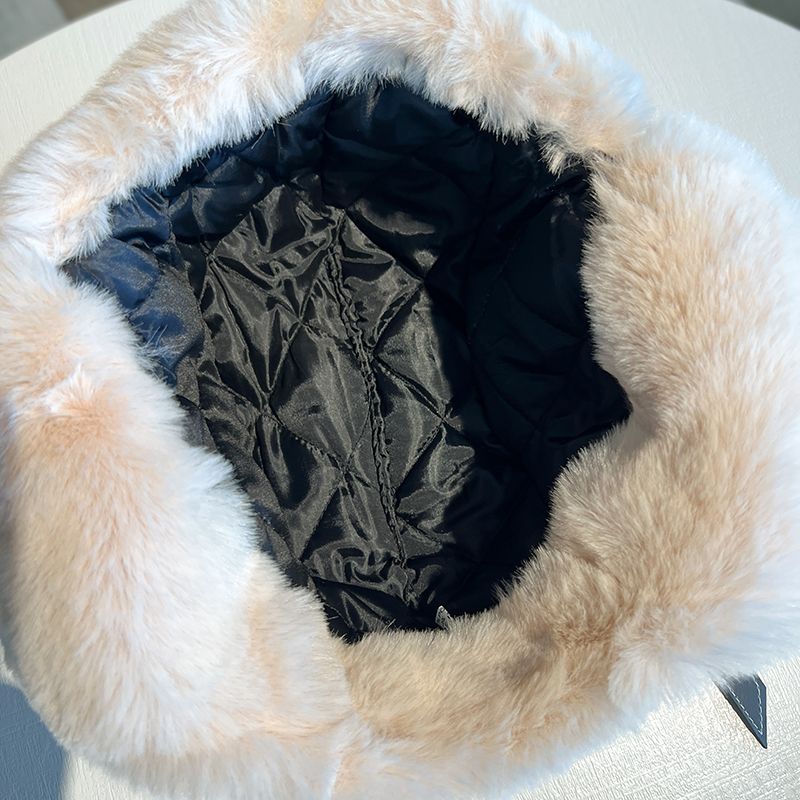 Lei Feng hat women's autumn and winter thickened warm PU leather plush hat outdoor skiing cold ear protection hat flying hat trendy man_voghion.com