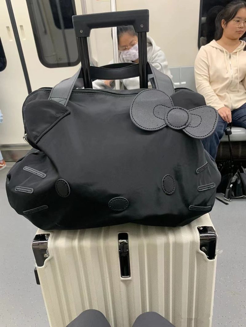 小紅書旅行袋短途單肩包KT出差行李包潮流休閒旅行包可套拉杆箱