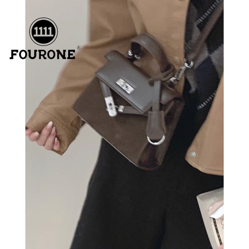 Hand-held Kelly bag women's new retro frosted small square bag niche versatile shoulder bag crossbody bag