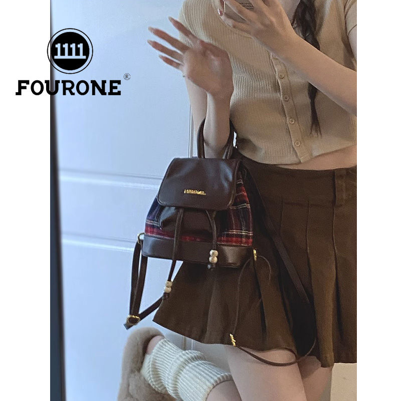 韩国小众双肩包包女新款潮时尚休闲小背包出游旅行水桶包