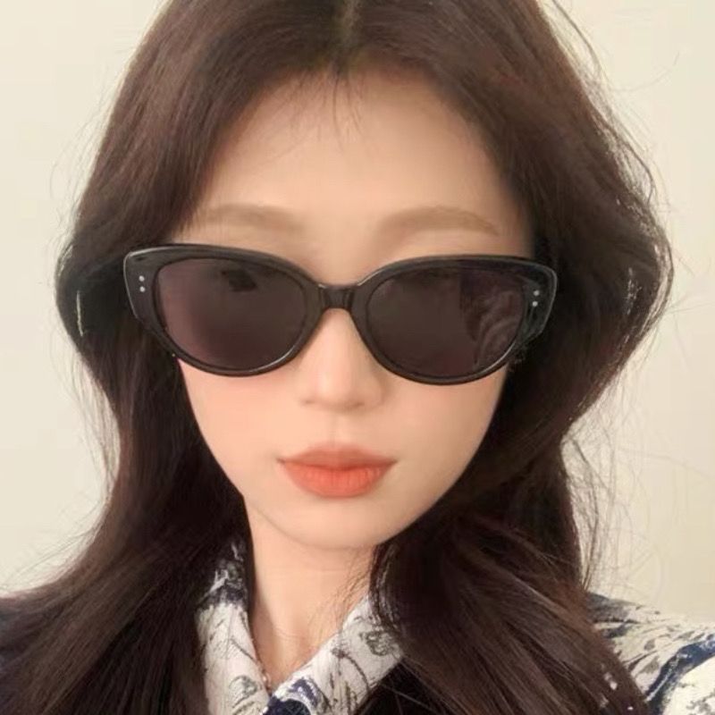 貓眼大墨鏡復古歐美墨鏡女2023新款潮防紫外線高級感顯瘦太陽眼鏡
