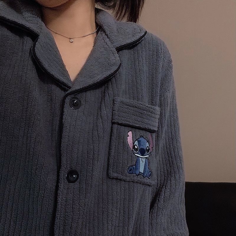 ins新款睡衣女冬季加厚珊瑚絨冬天可愛學生外穿法蘭絨家居服套裝