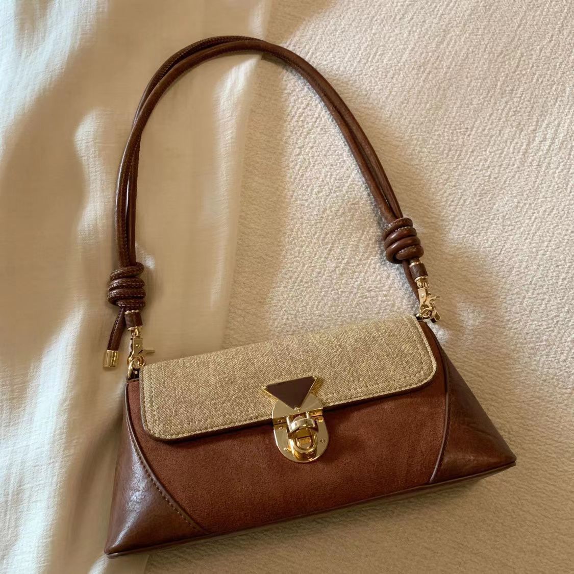 French atmosphere niche bag women's bag autumn literary and gentle style armpit bag shoulder bag commuting...