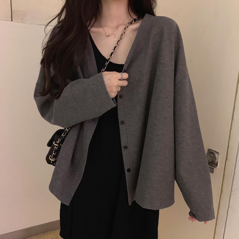 Short coat for women 2023 spring and autumn new style loose thin cardigan long sleeve slimming versatile casual top student trend
