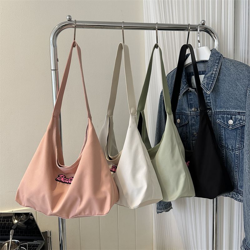 Korean ins large-capacity shoulder bag for women simple versatile high-end girl student class commuting tote bag
