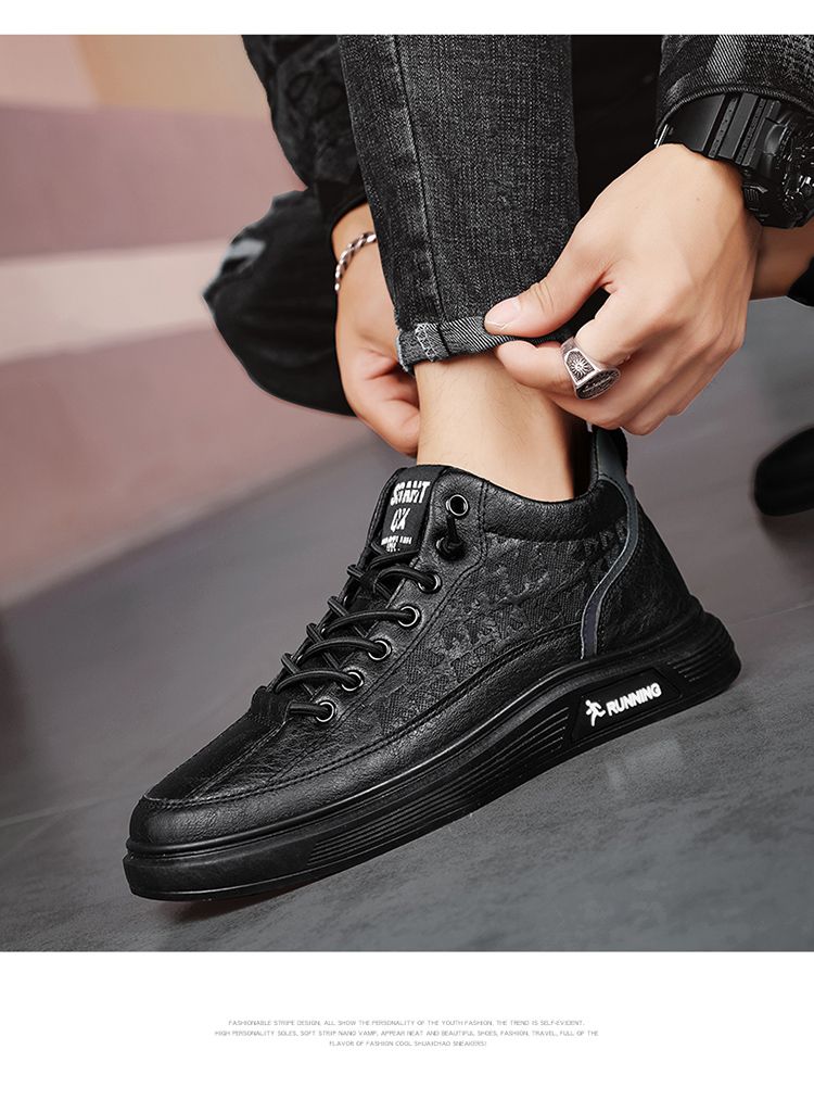 Winterschuhe zur Körpergröße für Herren mit einer Körpergröße von 10 cm und einer Körpergröße von 8 cm und 6 cm. High-Top-Casual-Board_voghion.com