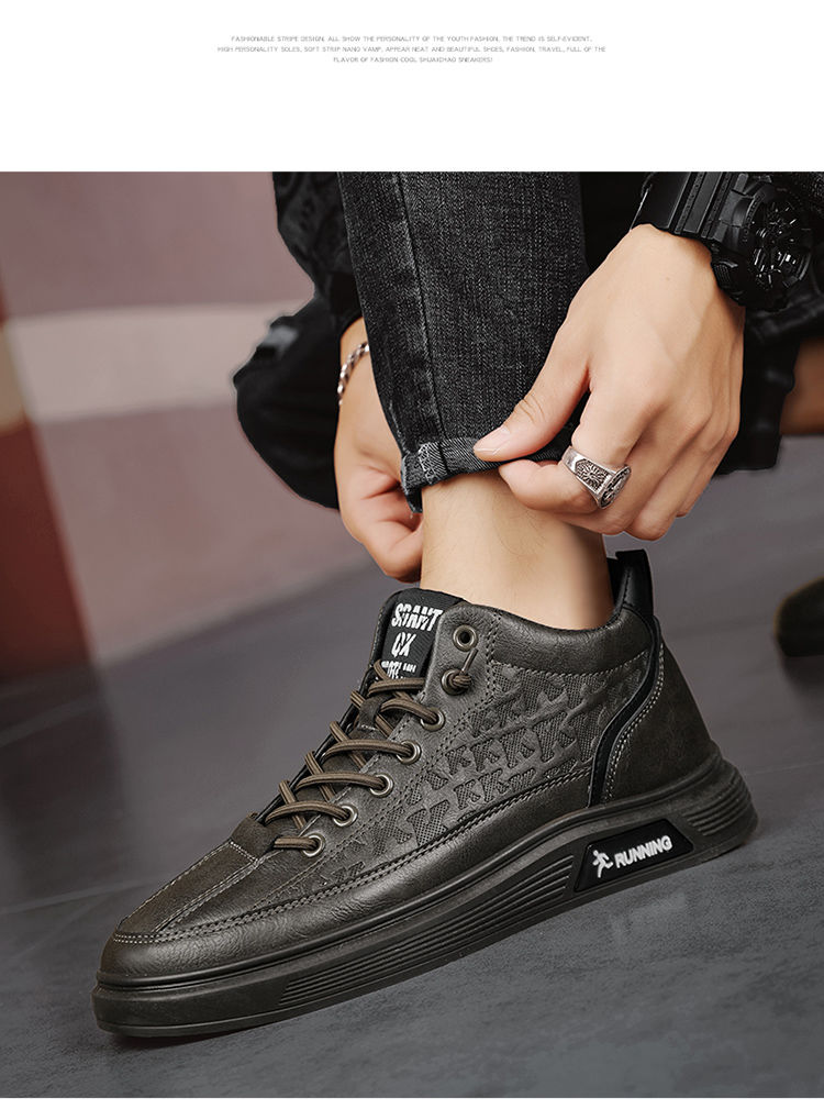 Winterschuhe zur Körpergröße für Herren mit einer Körpergröße von 10 cm und einer Körpergröße von 8 cm und 6 cm. High-Top-Casual-Board_voghion.com