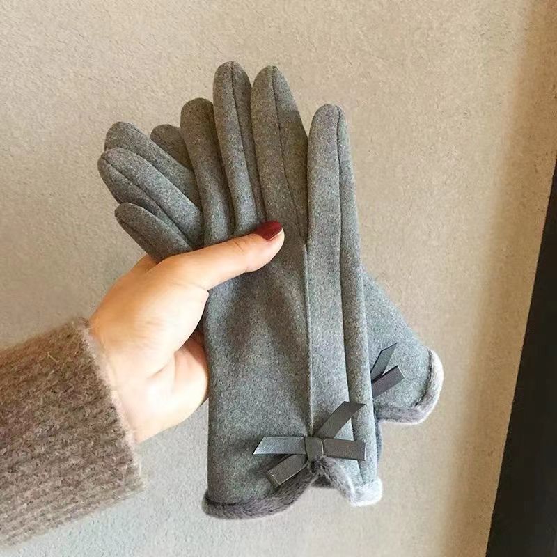 Nieuwe aanbevolen handschoenen voor wintervrouwen touchscreen rijden fietsen met verdikt fluweel en warme Koreaanse versie_voghion.com