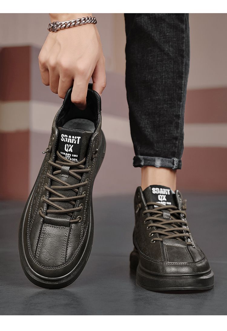Winterschuhe zur Körpergröße für Herren mit einer Körpergröße von 10 cm und einer Körpergröße von 8 cm und 6 cm. High-Top-Casual-Board_voghion.com