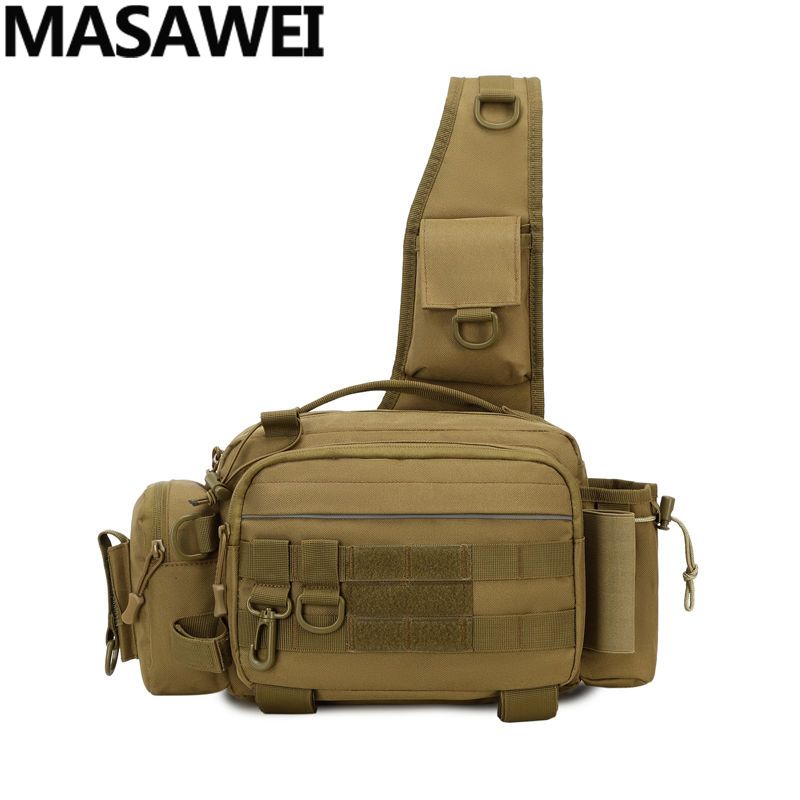 MASAWEI Luya bag multifunctional waist bag crossbody shoulder backpack pole bag integrated backpack fishing gear fishing bag