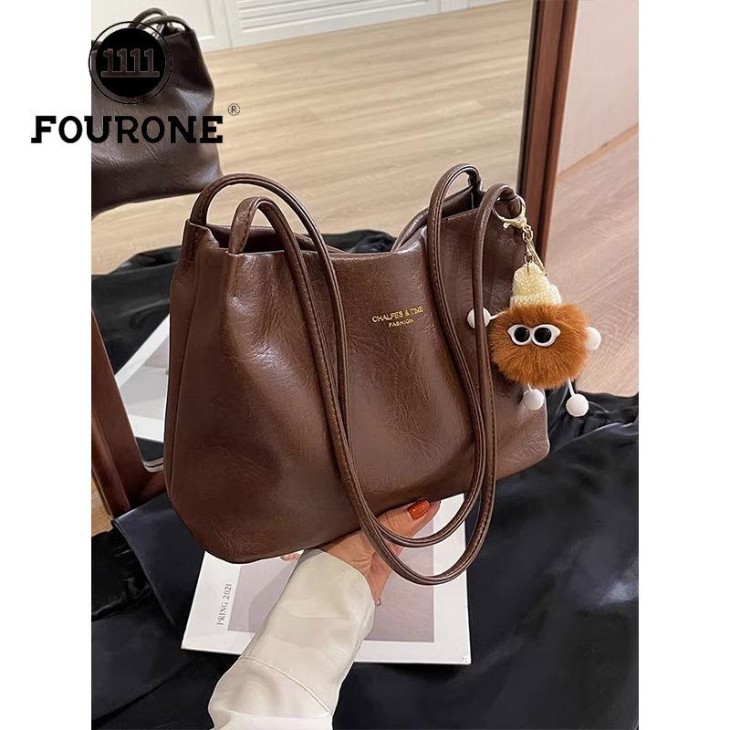 Large-capacity bag women's new Korean style fashion single shoulder mother-in-law bag casual versatile underarm bucket bag
