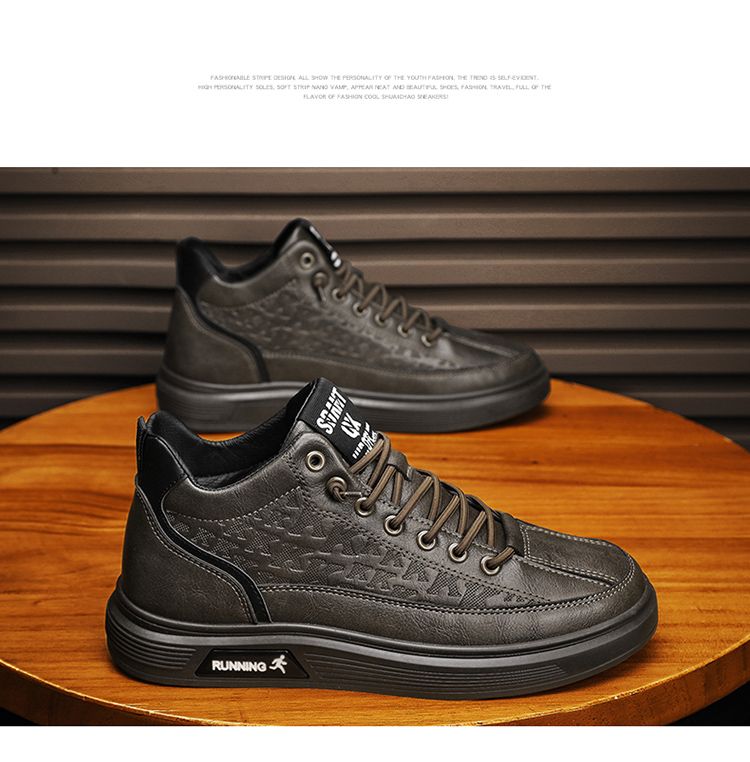 Winterschuhe zur Körpergröße für Herren mit einer Körpergröße von 10 cm und einer Körpergröße von 8 cm und 6 cm. High-Top-Casual-Board_voghion.com
