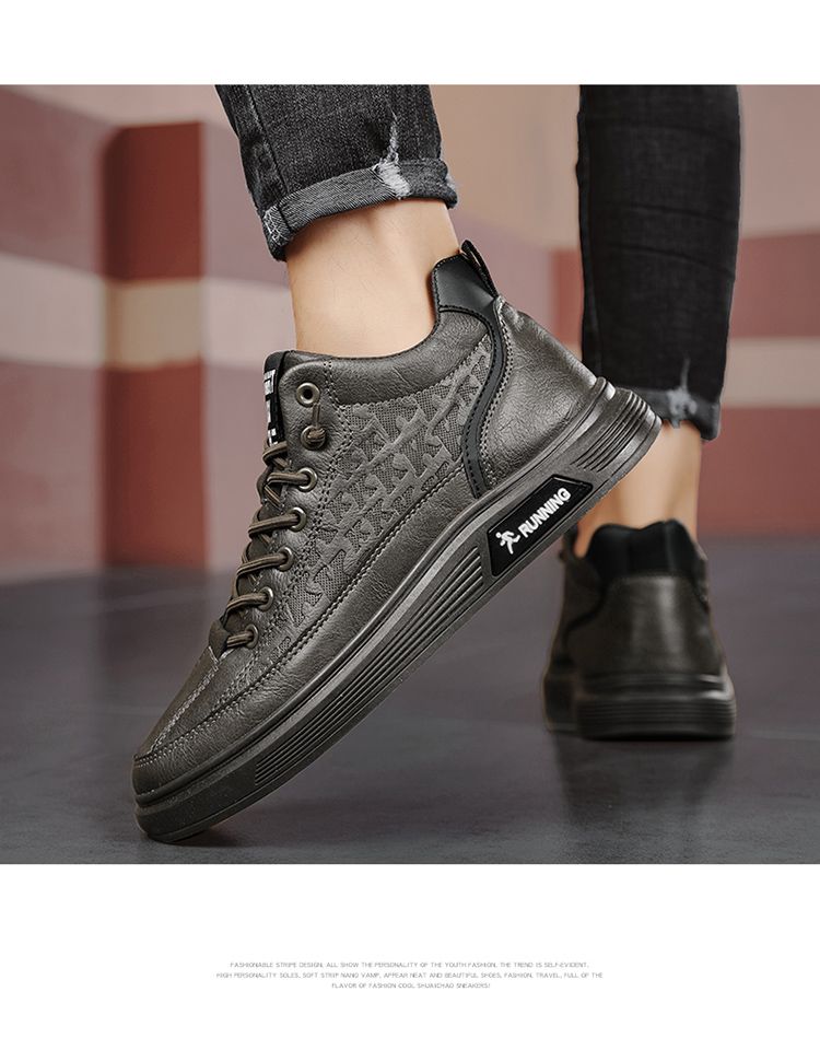 Winterschuhe zur Körpergröße für Herren mit einer Körpergröße von 10 cm und einer Körpergröße von 8 cm und 6 cm. High-Top-Casual-Board_voghion.com