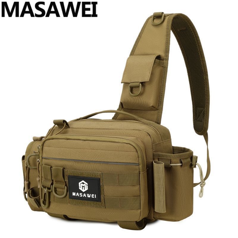 MASAWEI 路亞包竿包一體式背包漁具釣魚包多功能腰包斜挎單肩背包