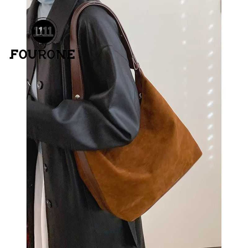 Frosted large-capacity bag women's new trendy Korean tote bag niche single shoulder crossbody bag armpit bag