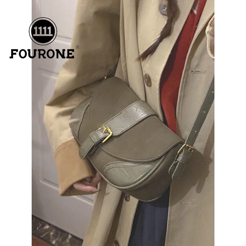 Korean niche design armpit bag for women new retro saddle bag high-end versatile crossbody bag