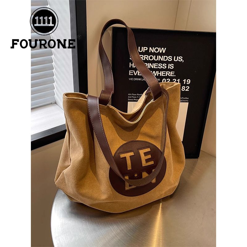 Large-capacity bag for women, versatile new style, simple shoulder bag, texture, ladies class commuting tote bag