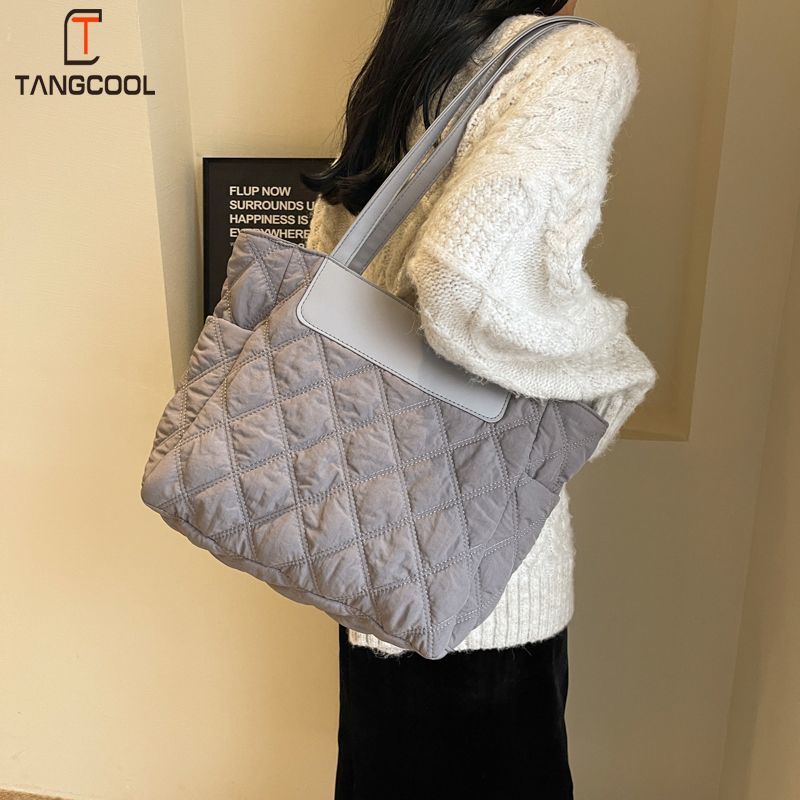 /Large-capacity retro casual shoulder bag women's autumn new Internet celebrity solid color casual women's bag