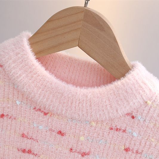 女童毛衣新款秋冬季儿童洋气时髦加厚打底衫秋装小女孩针织衫