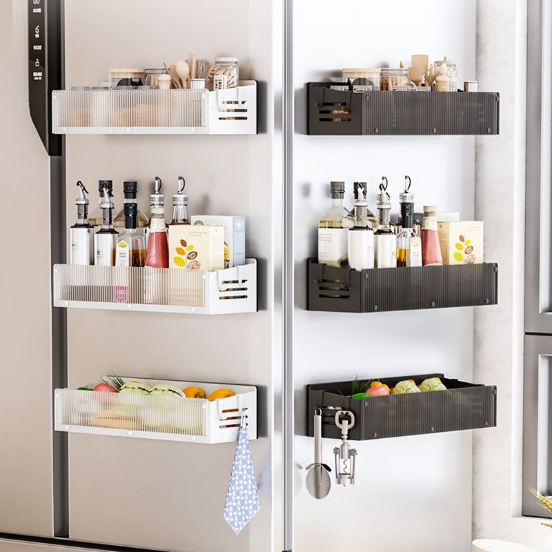 厨房磁吸冰箱侧挂架多功能多层调味料用品收纳架壁挂免打孔调料架