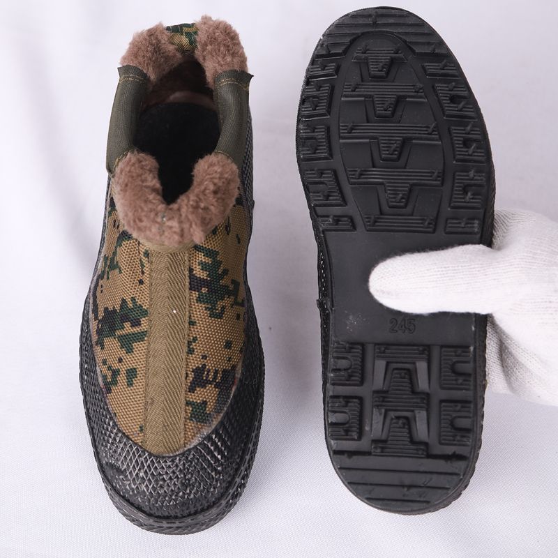 冬季加绒加厚一脚蹬解放鞋工装鞋棉鞋户外鞋男女劳保鞋户外保暖鞋
