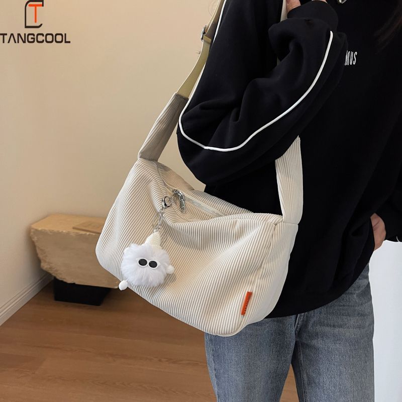 /Retro Armpit Bag Girl Hand Shoulder Bag Contrast Color Cute Large Capacity Student School Bag