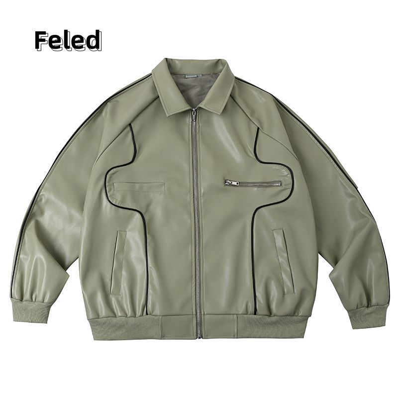 Feira Denton American retro all-match loose, slim and versatile design jacket for men and women, versatile trendy top
