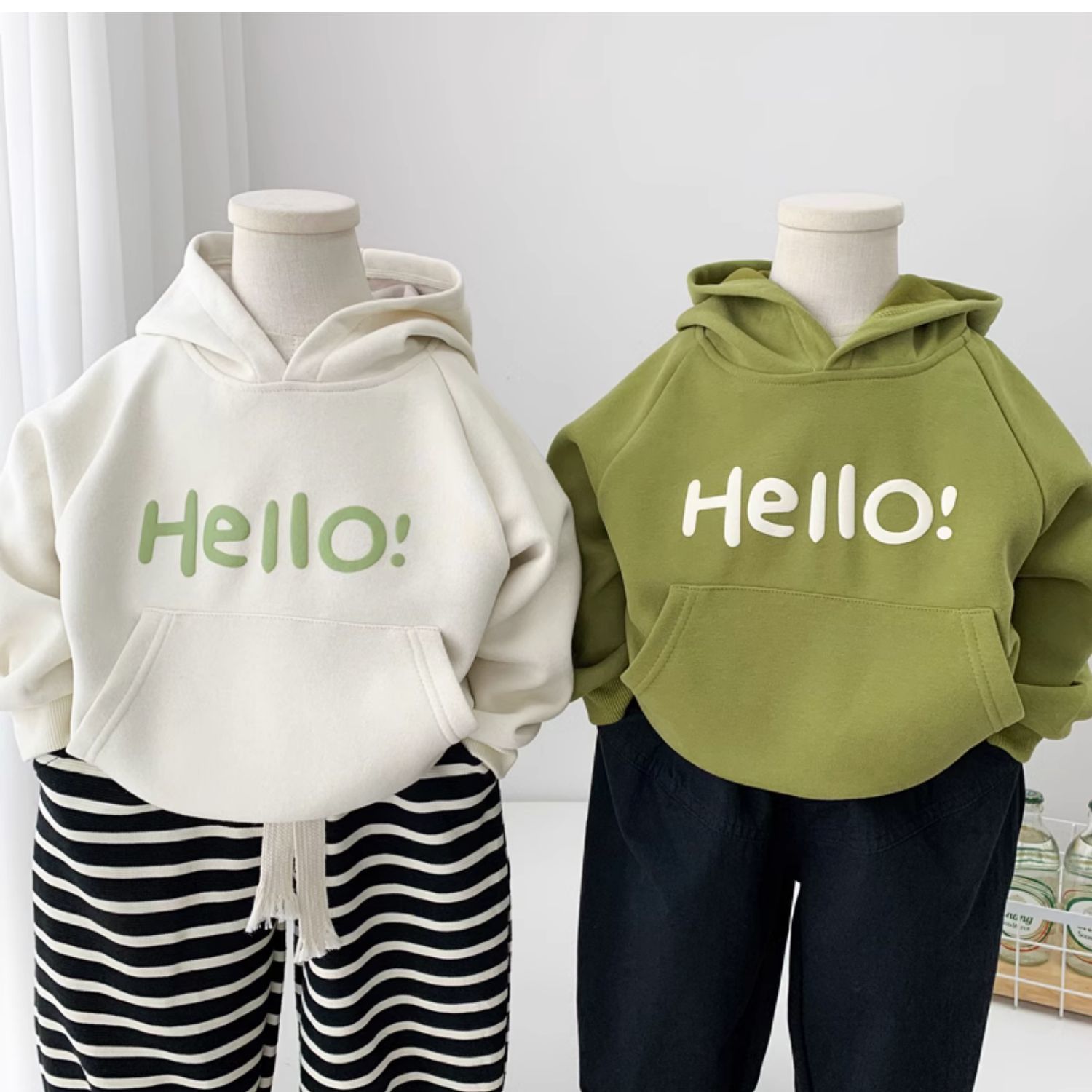 Boys and girls sweatshirts winter children's cotton coat hoodies baby Korean style casual middle-aged children's tops trendy