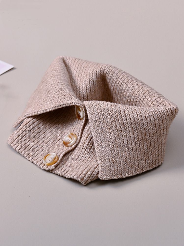 2023 autumn and winter temperament versatile woolen neck scarf windproof knitted fake collar temperament polo decorative collar