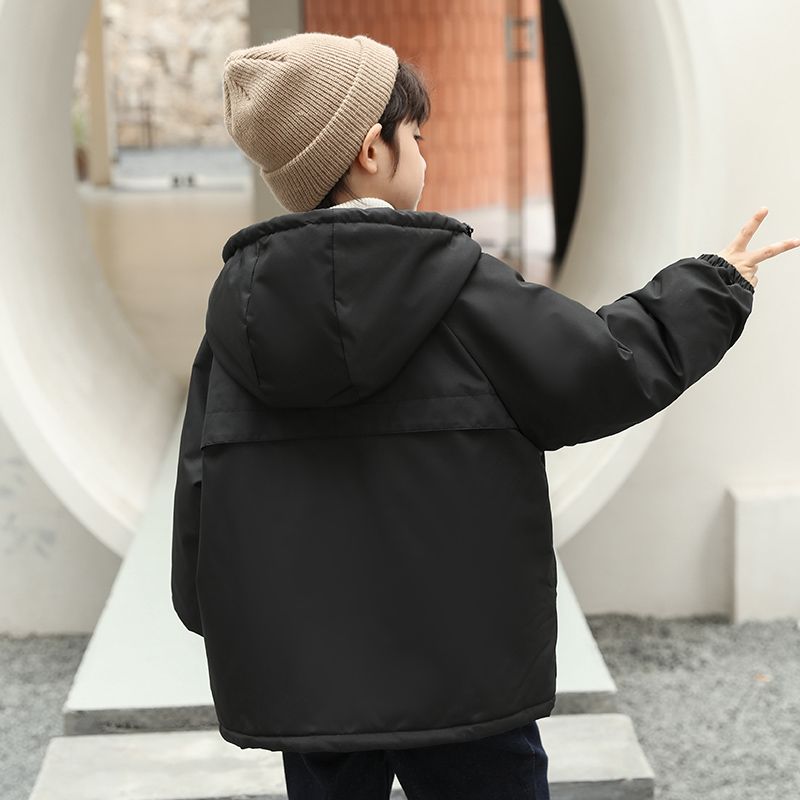 Boys' cotton-padded clothes winter  new medium and large children's cotton-padded jackets thickened down cotton-padded jackets boys and children fashionable
