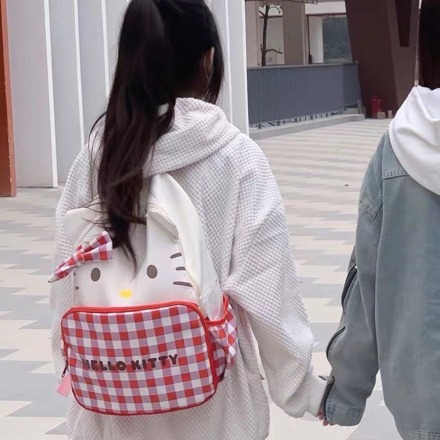 學院風學生哈嘍hellokitty書包kt凱蒂貓卡通雙肩包女生雙肩小背包