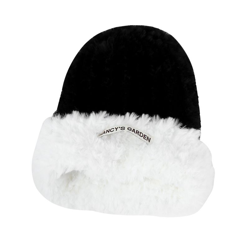 帽子女秋冬季保暖护耳毛绒针织包头冷帽韩版大帽围显脸小毛线帽潮