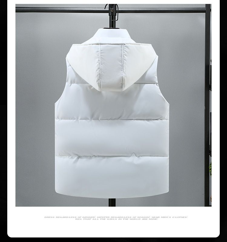 Down Cotton Vest Men's Autumn and Winter New Warm Coat Thickened Cotton Coat Wearing Multi Pocket Work Vest_voghion.com
