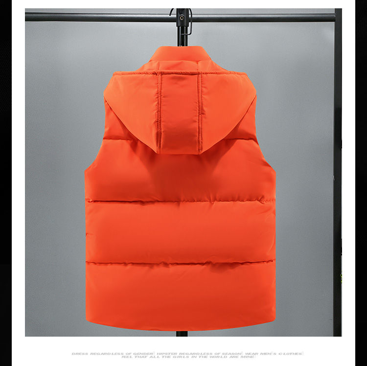 Down Cotton Vest Men's Autumn and Winter New Warm Coat Thickened Cotton Coat Wearing Multi Pocket Work Vest_voghion.com