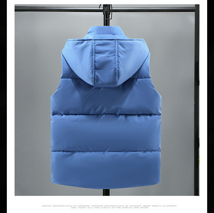 Down Cotton Vest Men's Autumn and Winter New Warm Coat Thickened Cotton Coat Wearing Multi Pocket Work Vest_voghion.com