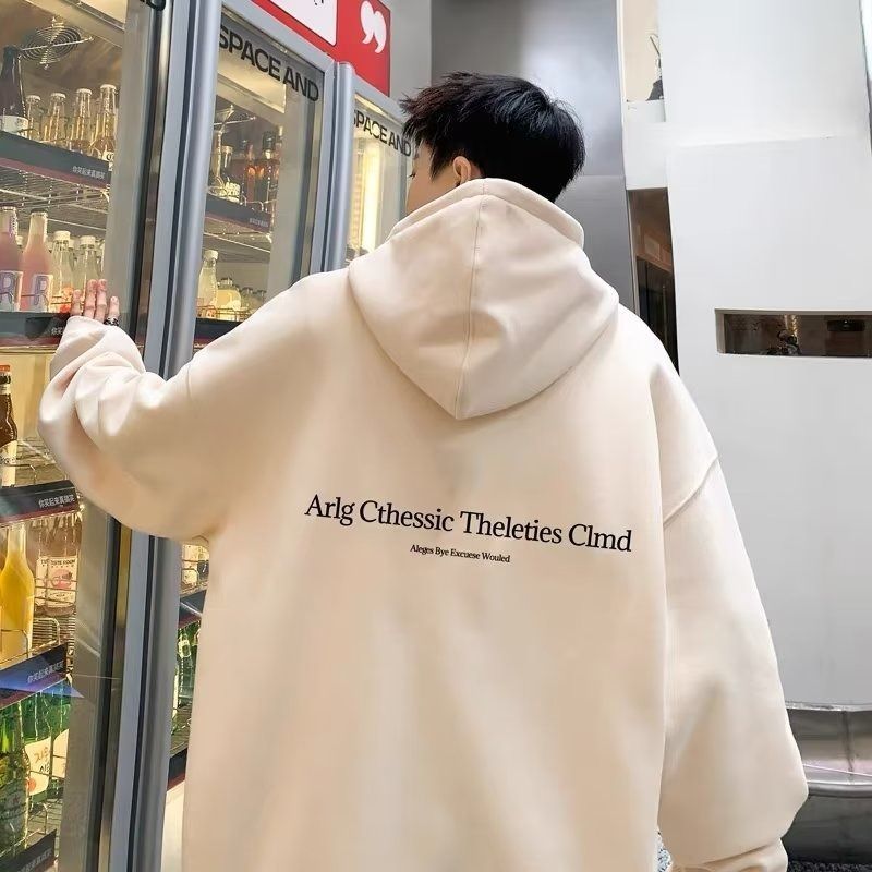 連帽衛衣男款秋冬季重磅潮牌套頭上衣服美式高街痞帥寬鬆休閒外套