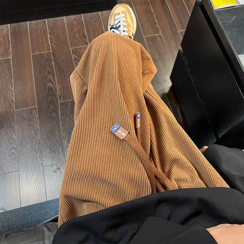 Herren Cordhose Gefüttert Gerade Geschnittene Freizeithose Warm_voghion.com