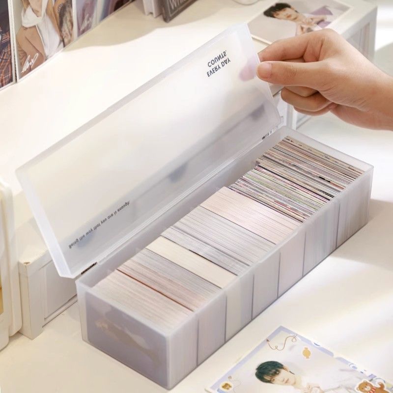 卡片等适合奥特曼游戏王卡牌的收纳盒便携式规格大容量整理箱透明