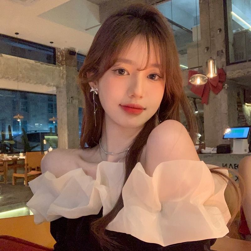 ins蝴蝶結流蘇耳環女2023新款爆款小眾設計感高級耳夾耳墜長款