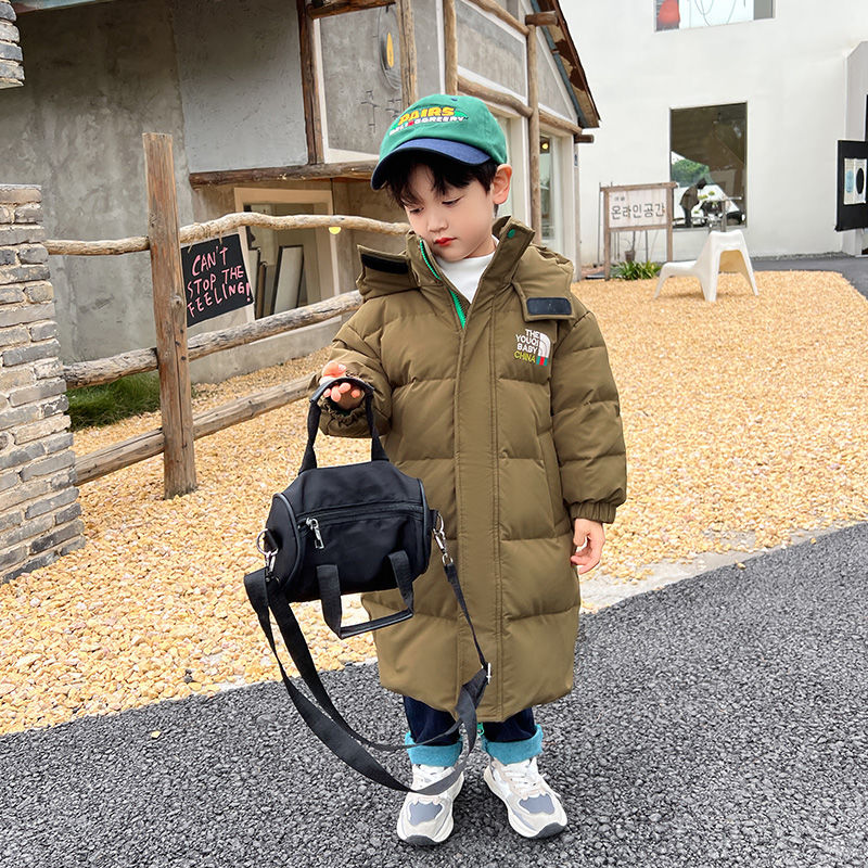 Boys' down jacket winter coat boy small medium long children's style white duck down winter coat for baby boy 4 years old 9