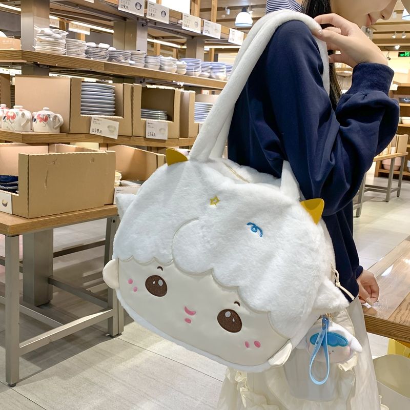 日系可愛萌軟妹卡通玩偶手提包高顏值百搭小清新JK少女學生單肩包
