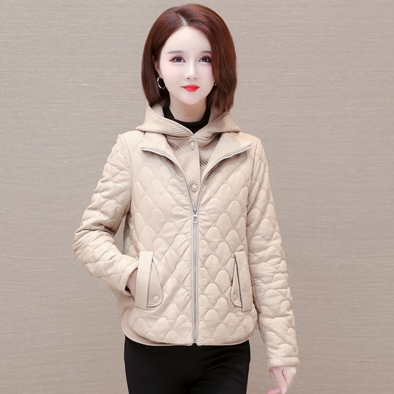 2023秋冬季新款女士棉衣棉服短款小個子女裝上衣夾棉保暖輕薄外套