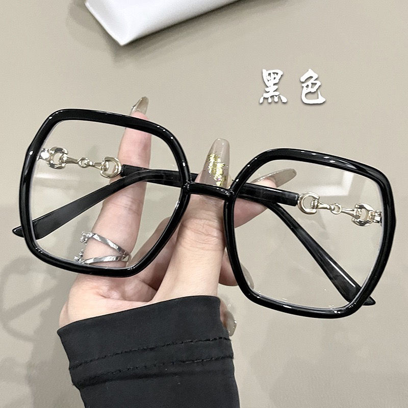 超大平光鏡近視眼眼鏡鏡框抗輻射近視度數藍光圓臉適合大臉顯瘦