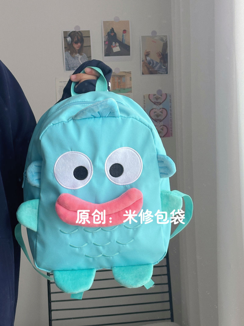 小丑魚卡通雙肩包森系丑萌中學生上學背包網紅學院風少女心書包