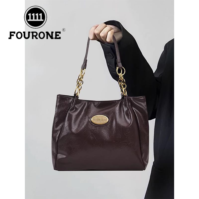 Large-capacity bag women's new casual texture black commuter bag fashionable shoulder bag tote bag trendy
