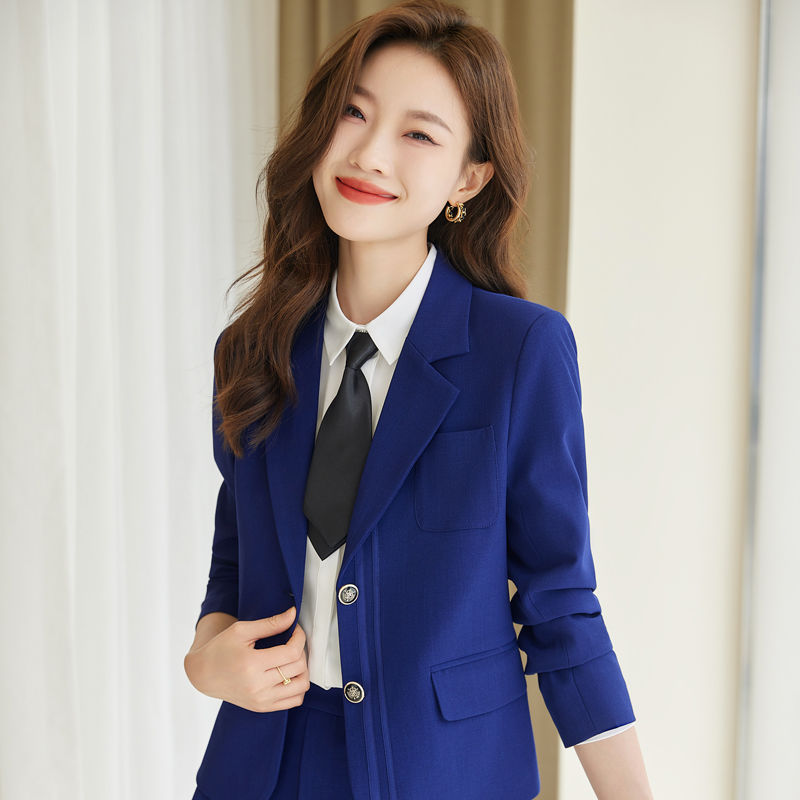 Gray small fragrant style blazer for women spring and autumn new small high-end college style casual professional suit