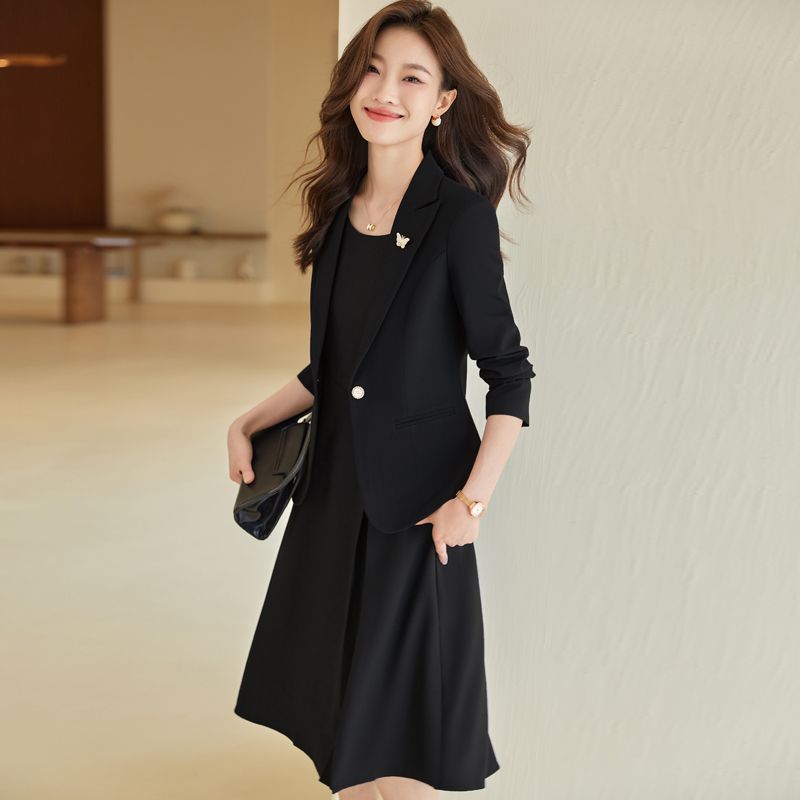 Professional suit women's suit spring and autumn new temperament casual high-end skirt suit women's suit dress two-piece suit autumn