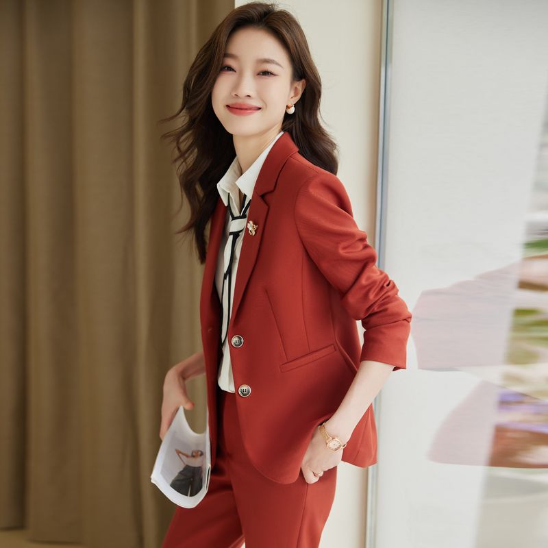Professional suit for women in autumn and winter new fashion Korean style civil servant interview formal hotel manager workwear suit jacket