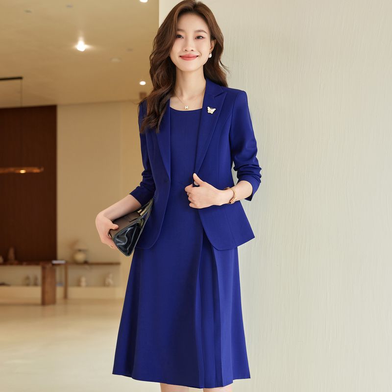 Professional suit women's suit spring and autumn new temperament casual high-end skirt suit women's suit dress two-piece suit autumn